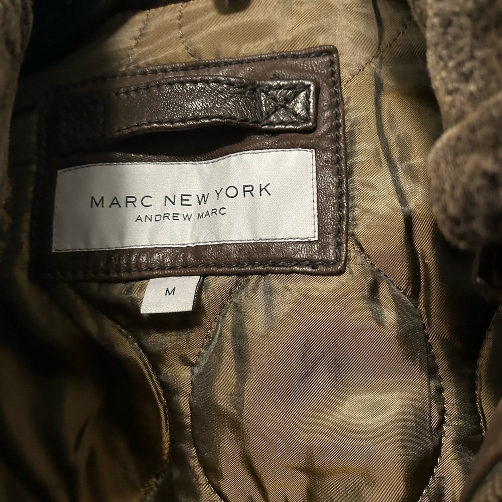 Men’s Leather Jacket by Andrew Marc New York size M - Picture 3 of 9